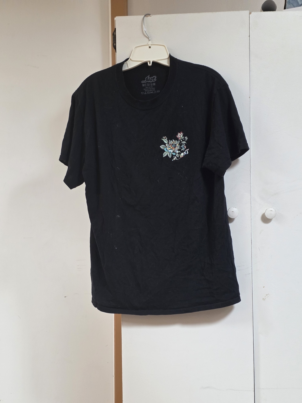 Floral Black Short-Sleeve Tee